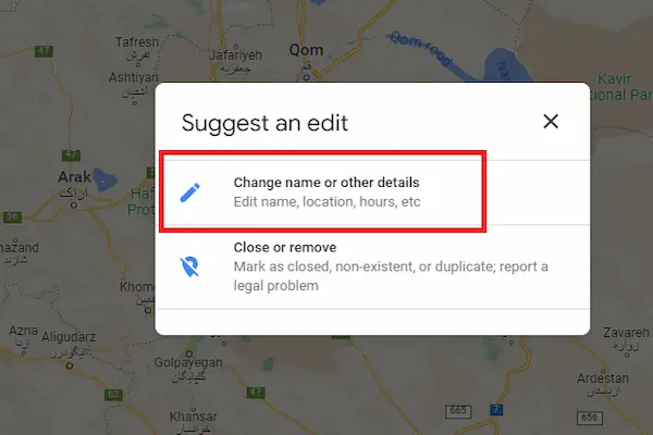 آموزش ویرایش مکان در گوگل مپ